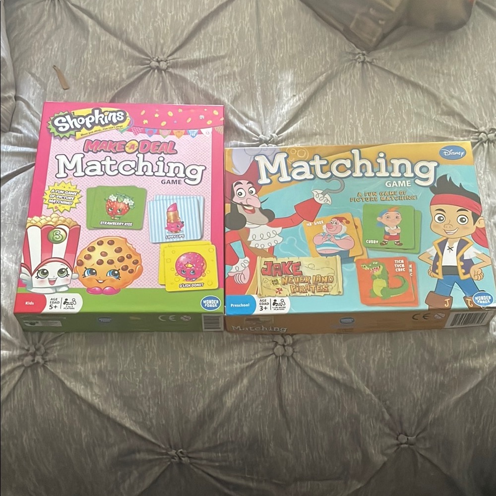 Shopkins and Disney Jake and the Neverland Pirates Matching Games Lot
